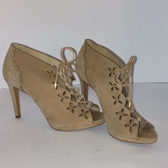 Michael Kors Thalia Bootie Khaki Suede size 8 - Picture 1 of 8